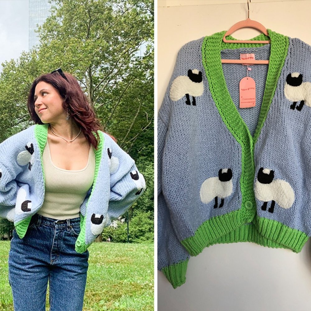 Mure Grand Sheep Little Lamb Puff Cardigan M/L